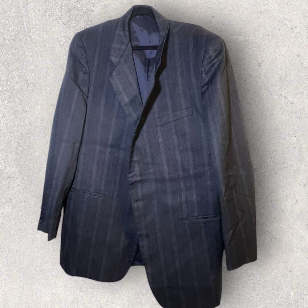 Sasson Blue Pinstripe Male 2 Piece Suit